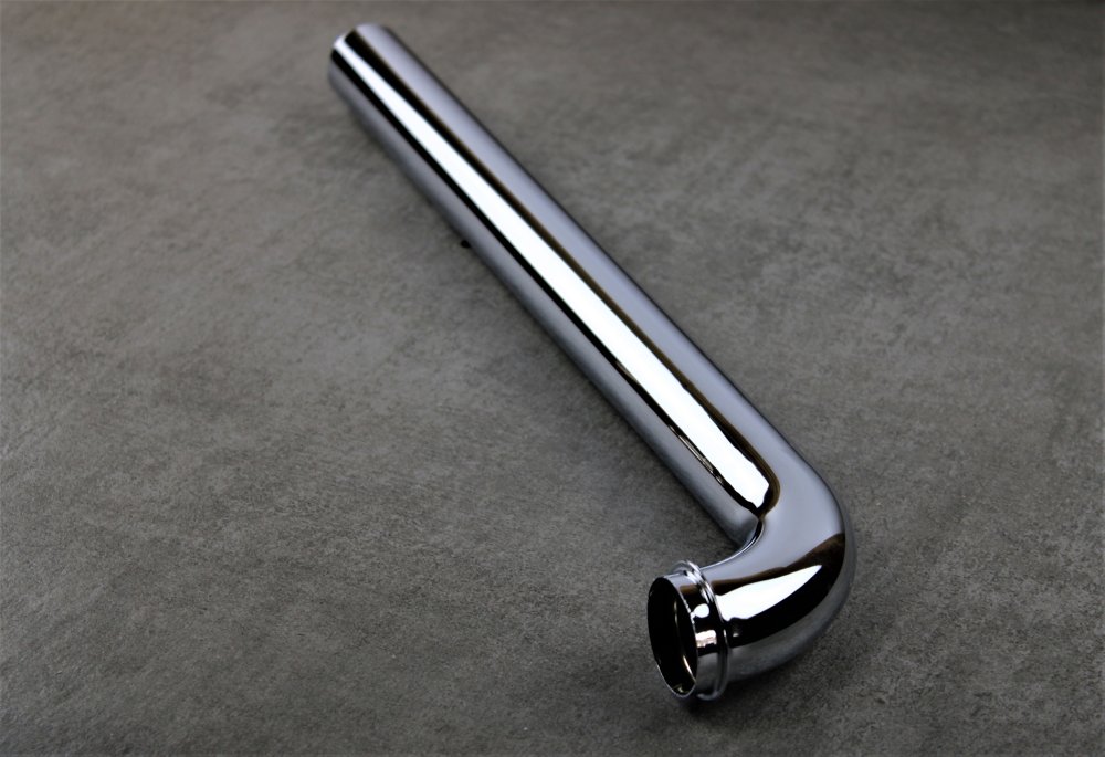 Siphon Abgangsrohr Wandrohr Edelstahl Länge 34,5cm 1 1/4 Zoll x 12 cm DN32